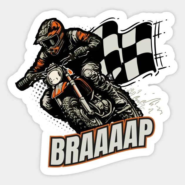 Dirt Bike Race Motorsport Motorbike Sticker by Foxxy Merch